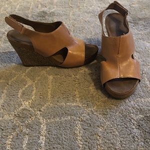 Tan Wedge Sandals
